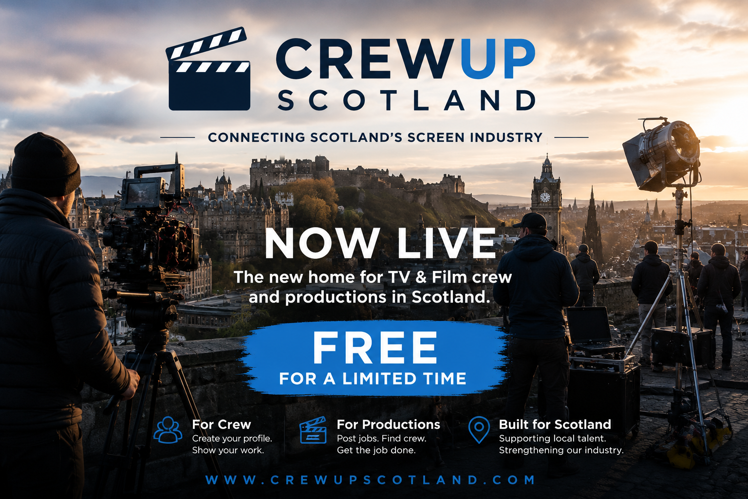 CrewUp Scotland Launches to Support Scotland’s TV & Film Workforce
